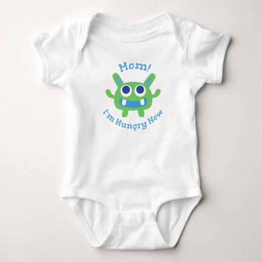 Hongerig buitenaards monster dat “Mam, ik heb nu h Romper (Voorkant)