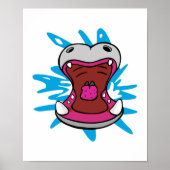 hongerig hippo poster (Voorkant)
