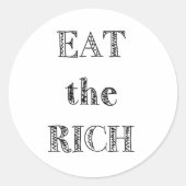 hongerig ronde sticker (Voorkant)