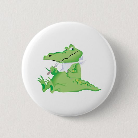 hongerige alligator ronde button 5,7 cm (Voorkant)