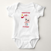 Hongerige Baby Bodysuit. Romper (Voorkant)
