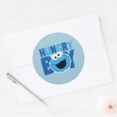 Hongerige Cookie Monster Ronde Sticker (Envelop)
