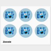 Hongerige Cookie Monster Ronde Sticker (Vel)