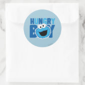 Hongerige Cookie Monster Ronde Sticker (Tas)