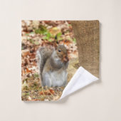Hongerige Eekhoorn Bad Handdoek (Wasdoekje)