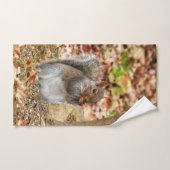 Hongerige Eekhoorn Bad Handdoek (Handdoek)