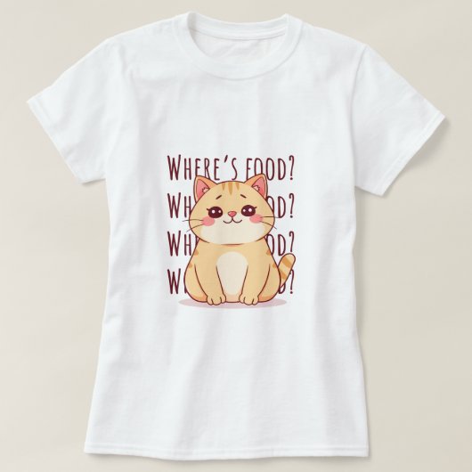 Hongerige gemberkat t-shirt (Design voorkant)