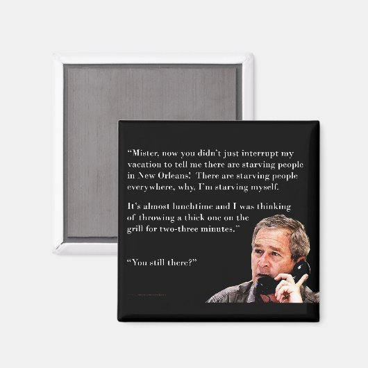 Hongerige George W. Struik Magneet (Voorkant / Achterkant)