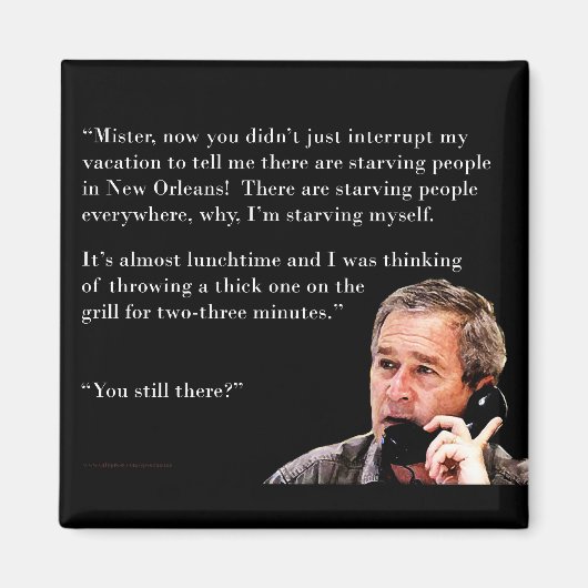 Hongerige George W. Struik Magneet (Voorkant)