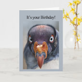 Hongerige gier verjaardagskaart kaart (Gele Bloem)