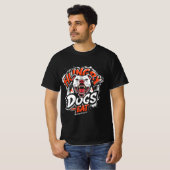 Hongerige honden eten t-shirt (Voorkant volledig)