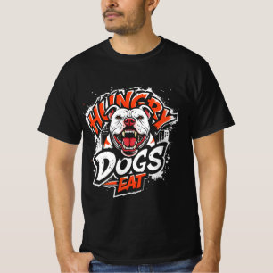 Hongerige honden eten t-shirt