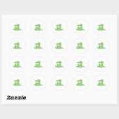 hongerige hongerige alligator ronde sticker (Vel)