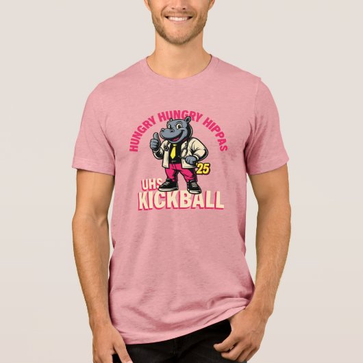 Hongerige Hongerige Hippa's UHS Kickball Tri-Blend Shirt (Voorkant)