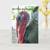 Hongerige kalkoen kaart (Gele Bloem)