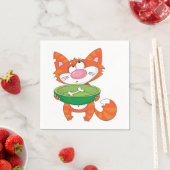 Hongerige kat papier servetten (Insitu)