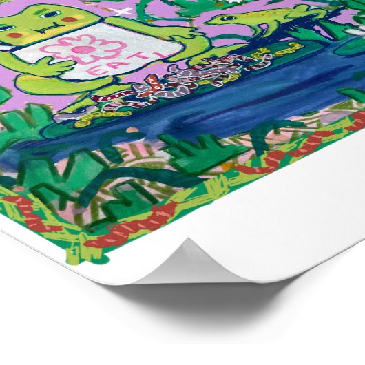 Hongerige kikkers poster (Hoek)