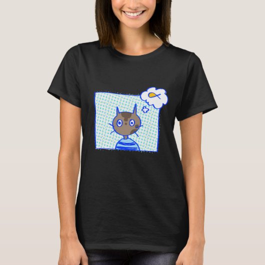 Hongerige Kitty T-shirt (Voorkant)