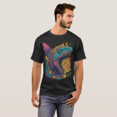 hongerige kleurrijke dinosaurus t-shirt (Voorkant volledig)
