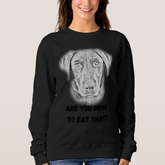Hongerige labrador actief trui (Voorkant)