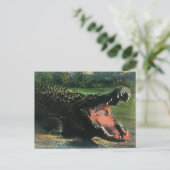 Hongerige Mensenetende Alligator Ansichtkaart Briefkaart (Staand voorkant)