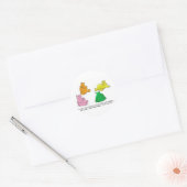Hongerige nijlpaarden! -Sticker Ronde Sticker (Envelop)