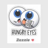 Hongerige ogen Grappige oogbal Pun Sticker (Vel)
