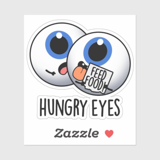 Hongerige ogen Grappige oogbal Pun Sticker (Vel)