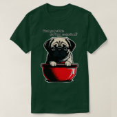 Hongerige pug hond t-shirt (Design voorkant)