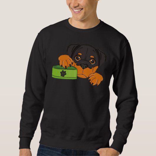 Hongerige rottweiler trui (Voorkant)