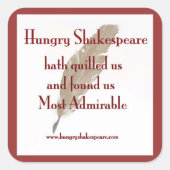 Hongerige Shakespeare Sticker (Voorkant)