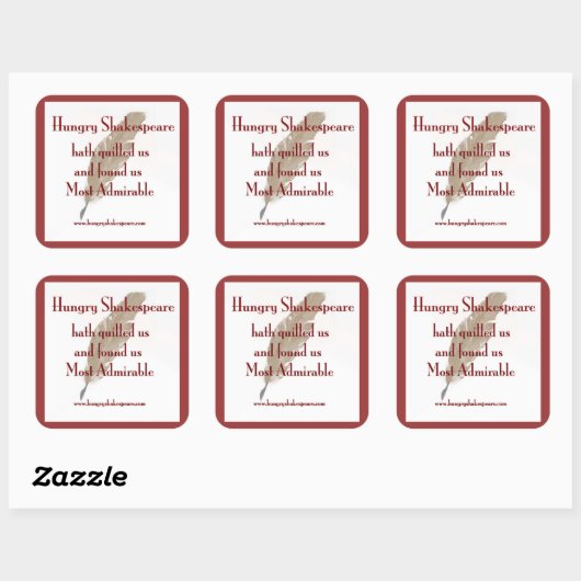 Hongerige Shakespeare Sticker (Vel)