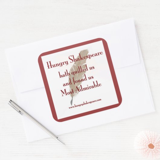 Hongerige Shakespeare Sticker (Envelop)