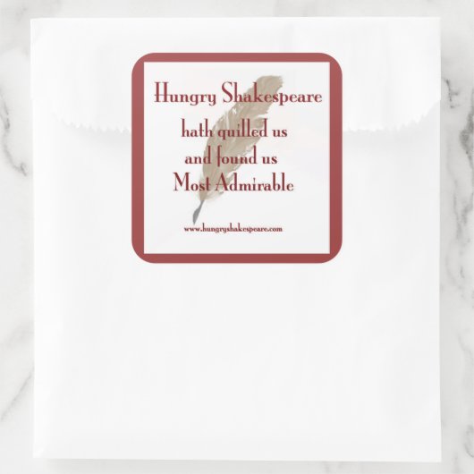Hongerige Shakespeare Sticker (Tas)