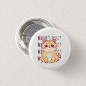 Hongerige Sinaasappelkat Ronde Button 3,2 Cm (Voorkant /achterkant)