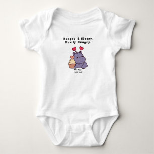 Hongerige & Slaperige Nijlpaard - Schattig Meestal Romper