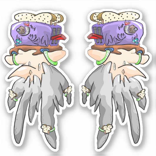 hongerige toast sticker (Voorkant)