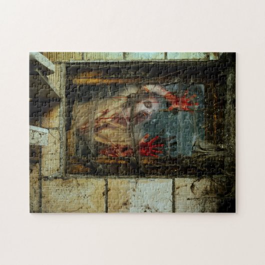 hongerige zombie legpuzzel (Horizontaal)