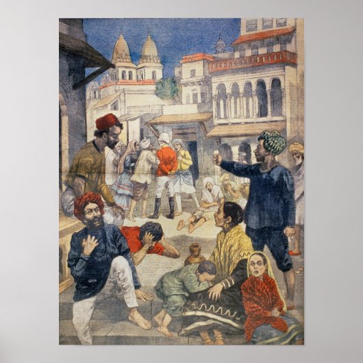 Hongersnood in India Poster (Voorkant)