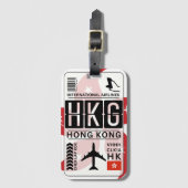 Hongkong Bagage Label (Voorkant (verticaal))