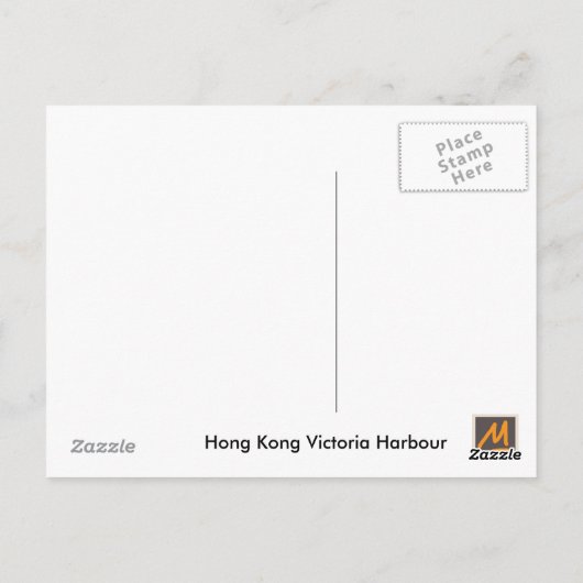 Hongkong Briefkaart (Achterkant)