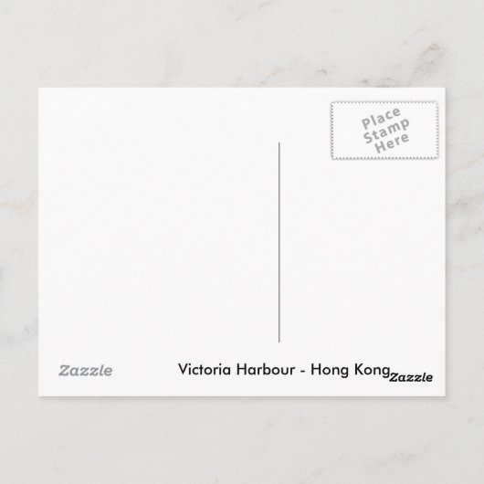 Hongkong Briefkaart (Achterkant)