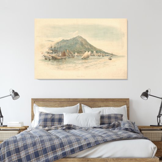 Hongkong Canvas Afdruk (Insitu (Slaapkamer))