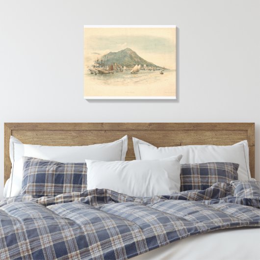 Hongkong Canvas Afdruk (Insitu (Slaapkamer))