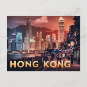 Hongkong China Night Briefkaart