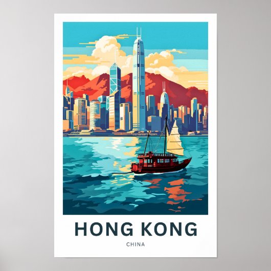 Hongkong China Reisprint Poster (Voorkant)