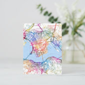 Hongkong China Stadskaart Briefkaart (Staand voorkant)