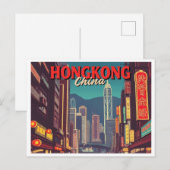 HONGKONG CHINA-VINTAGE BRIEFKAART (Voorkant / Achterkant)