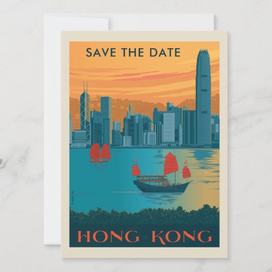 Hongkong | Datum opslaan Save The Date (Voorkant)