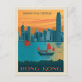 Hongkong | Datum opslaan Uitnodiging Briefkaart (Voorkant)